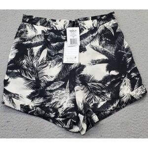 S.o. R.a.d. Cuff Knit Shorts Womens Medium Multi Palm Leaf Athletic Waistband
